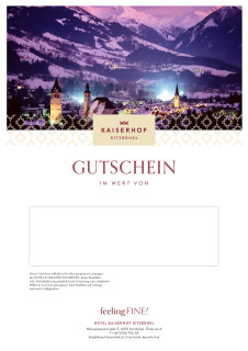 Gutschein mit Bild von einem Nachthimmel